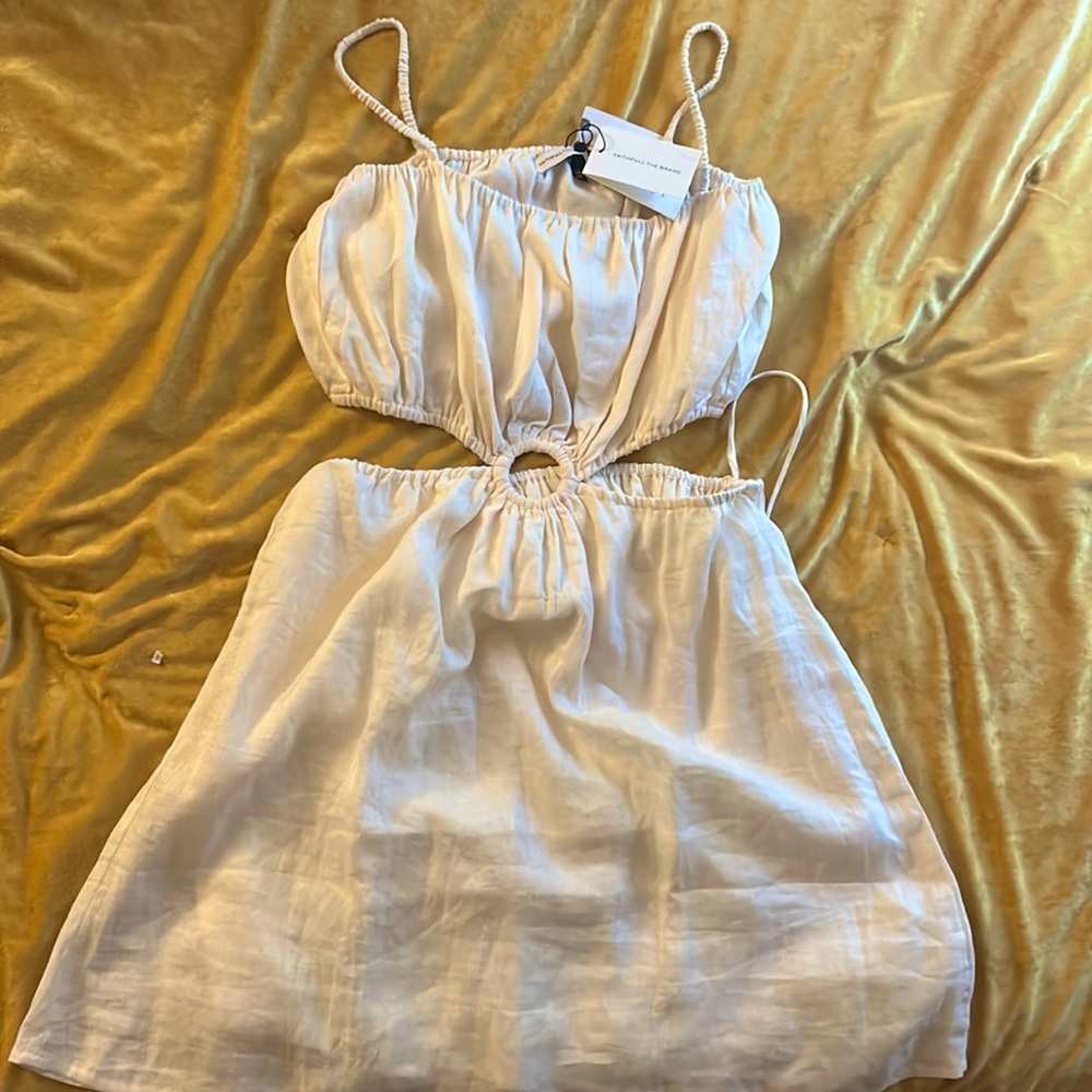 Summer cut out cream dress Anthropology NWT